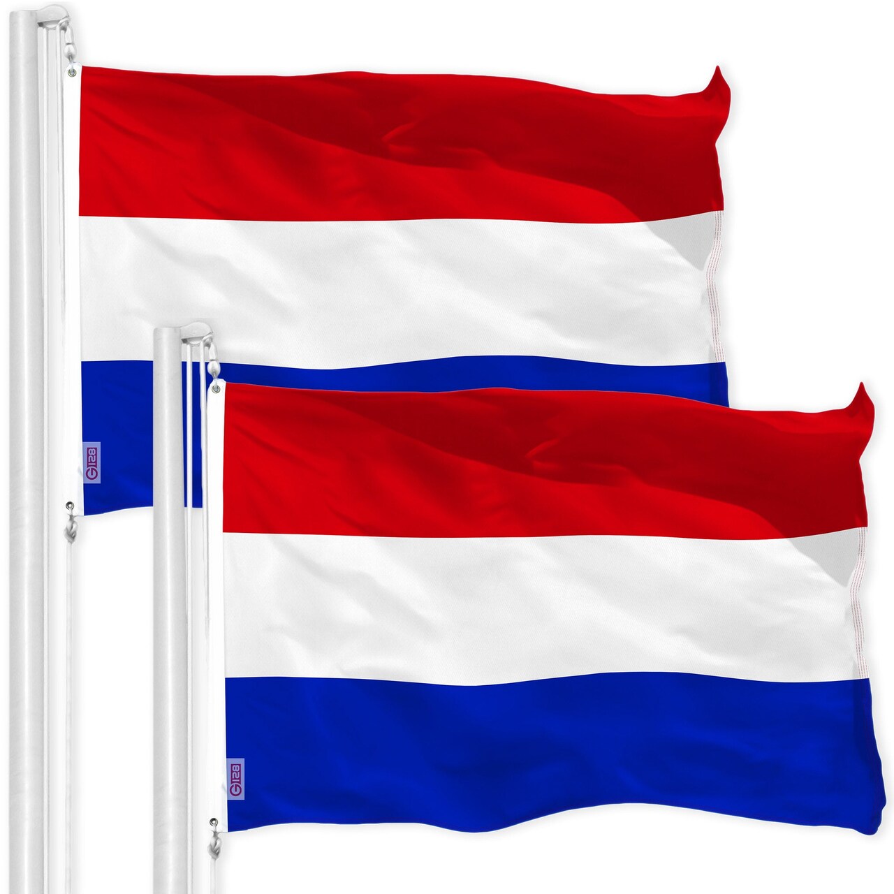 Netherlands Dutch Flag 3x5 Ft 2-Pack 150D Printed Polyester By G128